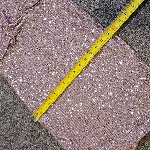 NWT Eliza J V Neck Sequin Blouson Dress sz 6 - Picture 10 of 13